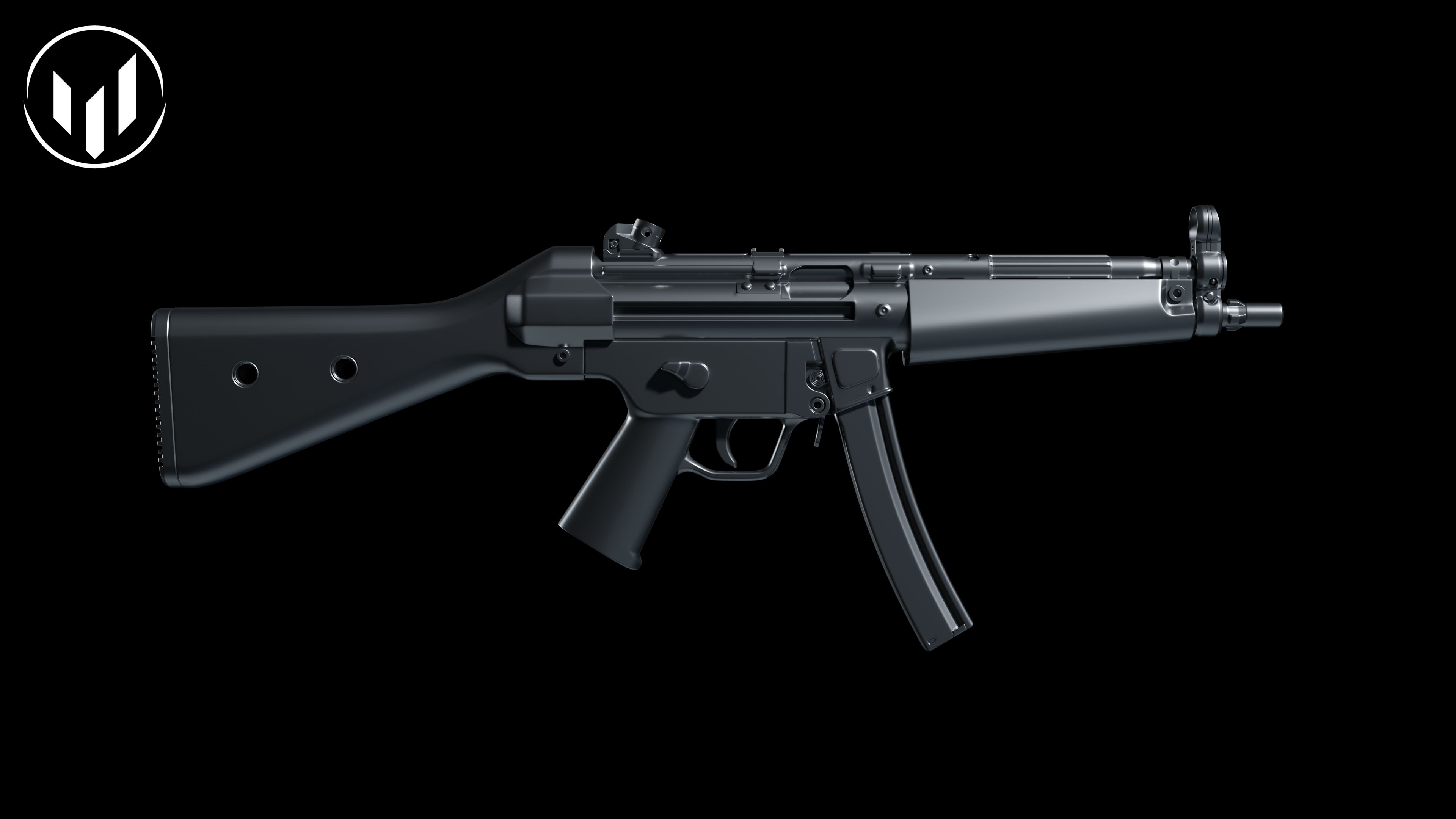 MP5 with disassembly (highpoly) preview image 8
